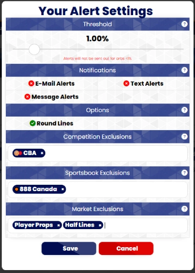 oddsboom arbitrage filters