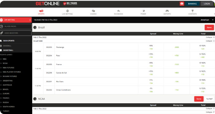 betonline sports betting interface